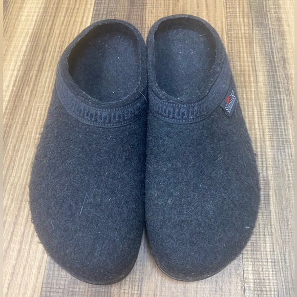 Stegmann Women’s Woolfelt Clogs Marone Poly Flex Sole Size 8.5 Black - Picture 2 of 7